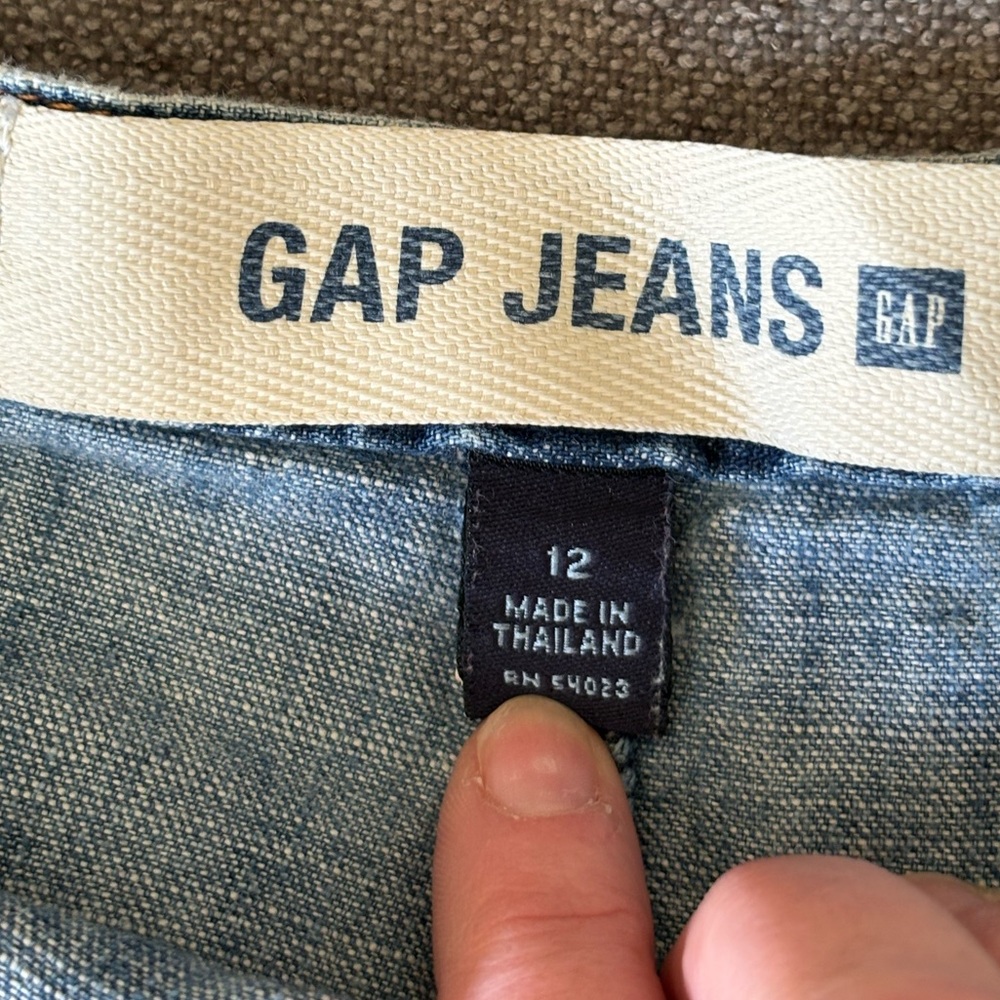 GAP Y2K VINTAGE Light Blue Denim Skirt with Branded Waistband - Picture 4 of 4